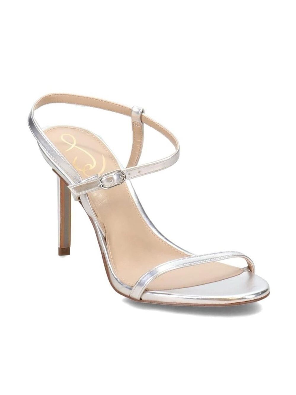 Sam Edelman Metallic Silver Doran Strappy Heeled Sandal‎s - NWT